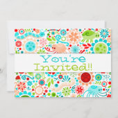 Invitation Wild World Cute Bugs Party (Dos)