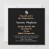 Invitation Wild Zebra Safari Zoo Anniversaire Photo Invitatio (Dos)
