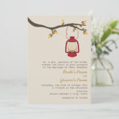 Invitation Wilderness de lanterne à huile rouge / Mariage de  (Debout devant)