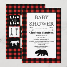 Wilderness rustique & Animaux Plaid Baby shower