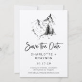 Invitation Wilderness rustique | Mountain Plaid Enregistrer l (Devant)