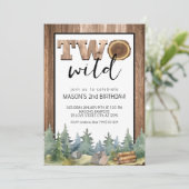 Invitation Wilderness Woodland Two Wild Boy's 2nd Birthday (Debout devant)