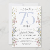 Invitation Wildflower 75e Anniversaire (Devant)