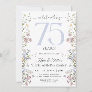 Invitation Wildflower 75e Anniversaire