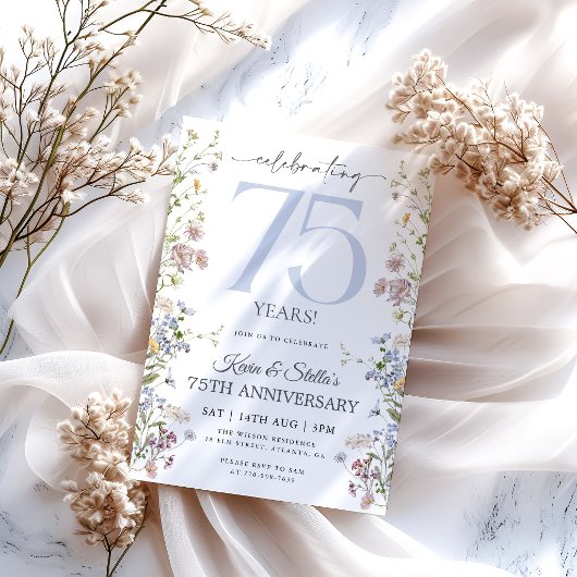 Invitation Wildflower 75e Anniversaire