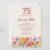 Invitation Wildflower 75th Birthday Party - Floral Number  (Devant)