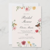 Invitation Wildflower and Butterfly Bridal Shower (Devant)
