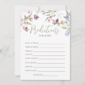 Invitation Wildflower Baby Predictions Card (Devant)