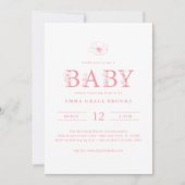 Invitation Wildflower Baby Shower Details Back (Devant)