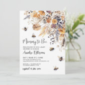 Invitation Wildflower Bee Baby Shower (Debout devant)