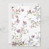 Invitation Wildflower Birthday Time Capsule Card (Dos)
