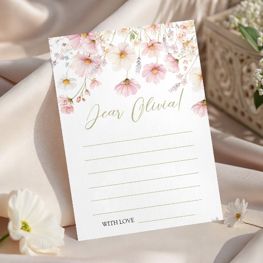 Invitation Wildflower Birthday Time Capsule Card