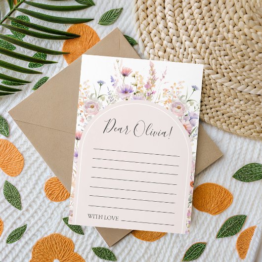 Invitation Wildflower Birthday Time Capsule Card