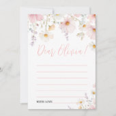 Invitation Wildflower Birthday Time Capsule Card (Devant)