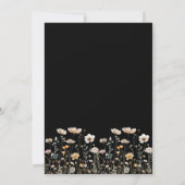 Invitation Wildflower Black Elegant Bridal Shower (Dos)