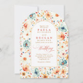 Invitation Wildflower Boho Floral Garden Wedding Arch Photo (Devant)