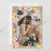 Invitation Wildflower Boho garden summer floral photo wedding (Dos)