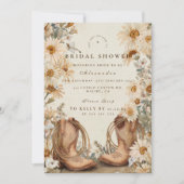 Invitation Wildflower Boots Country Bridal Shower (Devant)
