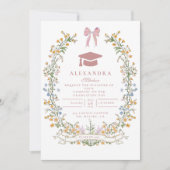 Invitation Wildflower Botanical Graduation (Devant)