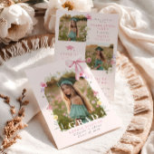 Invitation Wildflower Bow Graduation party Photo Collage