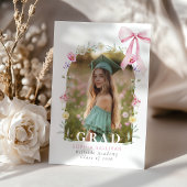Invitation Wildflower Bow Graduation party Photo Collage