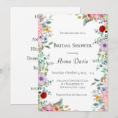Invitation Wildflower Bridal Shower (Devant / Derrière)