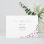 Invitation wildflower bridal shower insert - purple (Debout devant)