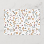 Invitation wildflower bridal shower invite insert - orange (Dos)