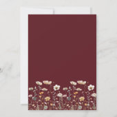 Invitation Wildflower Burgundy Floral Wedding (Dos)