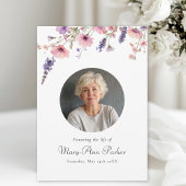 Invitation Wildflower "Celebration of Life" Photo Funeral 