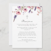 Invitation Wildflower "Celebration of Life" Photo Funeral  (Dos)