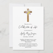 Invitation Wildflower Cross Celebration of Life Funeral (Devant)