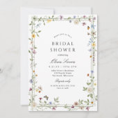 Invitation Wildflower Elegant Floral Garden Bridal Shower (Devant)
