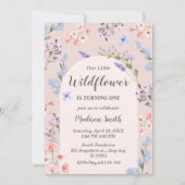 Invitation Wildflower First Birthday (Devant)
