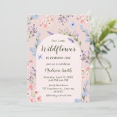 Invitation Wildflower First Birthday (Debout devant)