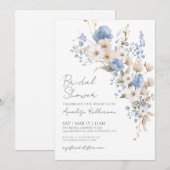 Invitation Wildflower Floral Bridal Shower (Devant / Derrière)