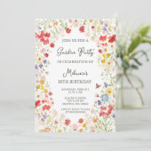 Invitation Wildflower Garden Birthday (Debout devant)