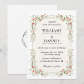 Invitation Wildflower Garden Wedding (Devant / Derrière)