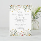 Invitation Wildflower Graduation Party Photo (Debout devant)