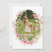 Invitation Wildflower Graduation Party photo (Devant)