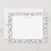 Invitation Wildflower Hand Painted Scalloped Border card (Devant)