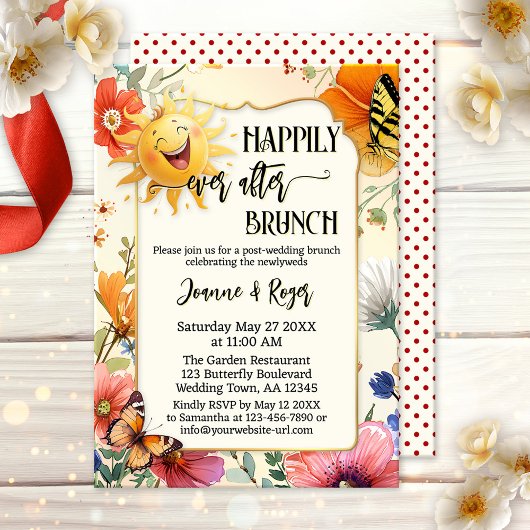 Invitation Wildflower Happily Ever After Wedding Brunch