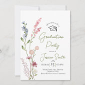 Invitation Wildflower Illustration Graduation Invite (Devant)
