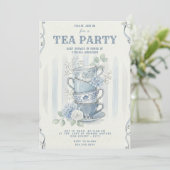 Invitation Wildflower-Inspired Tea Party Baby Shower (Debout devant)