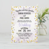 Invitation Wildflower Lavender and Yellow Floral wedding (Debout devant)