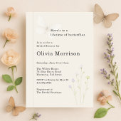 Invitation Wildflower Lifetime of Butterflies Bridal Shower