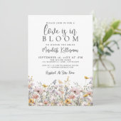 Invitation Wildflower Love Is In Bloom Bridal Shower (Debout devant)
