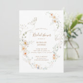 Invitation wildflower meadow floral Bridal Shower Invite (Debout devant)