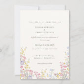 Invitation Wildflower Meadow Spring Summer Botanical Wedding (Devant)
