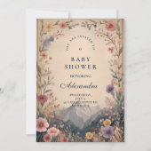 Invitation Wildflower Mountain Baby Shower (Devant)